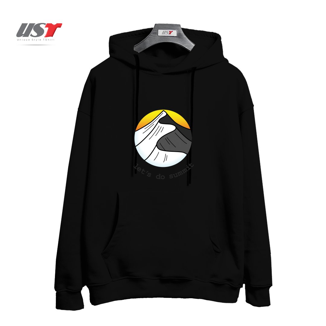 طرح LET'S DO SUMMIT (ON LIGHT) هودی اورسایزرنگ مشکی