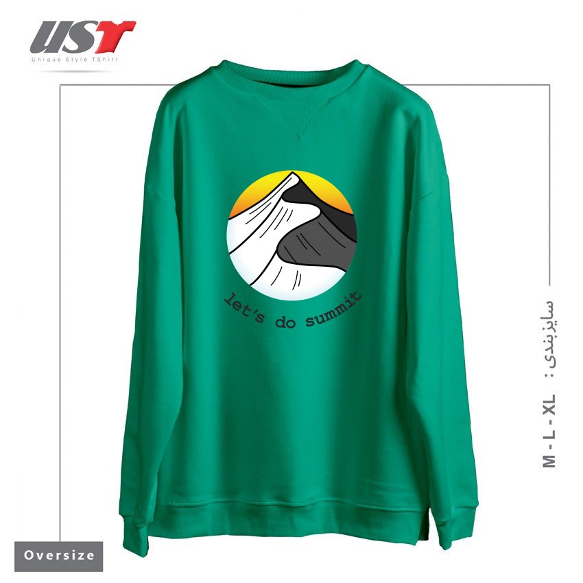 سوییشرت اورسایز طرح LET'S DO SUMMIT (ON LIGHT)