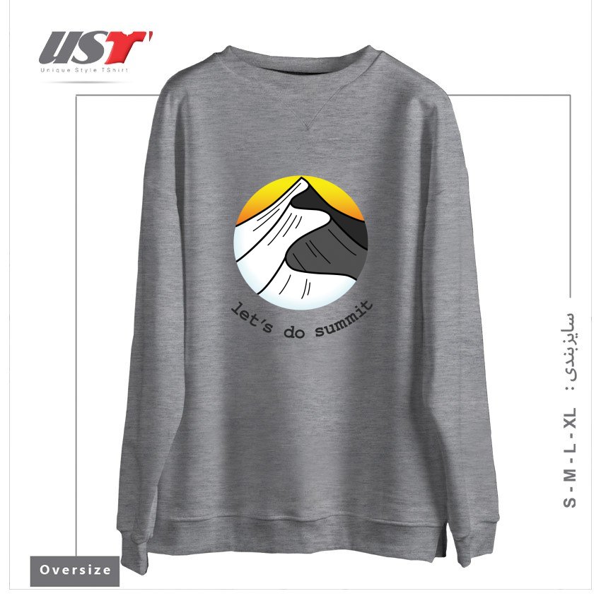 سوییشرت اورسایز طرح LET'S DO SUMMIT (ON LIGHT)