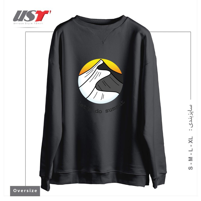 سوییشرت اورسایز طرح LET'S DO SUMMIT (ON LIGHT)