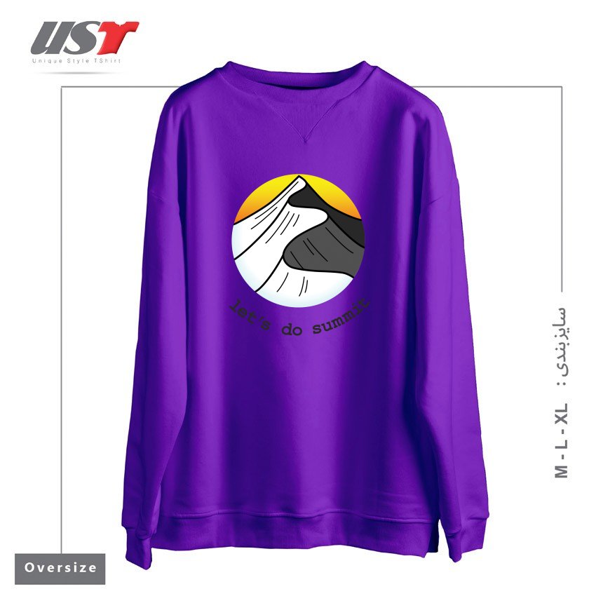 سوییشرت اورسایز طرح LET'S DO SUMMIT (ON LIGHT)
