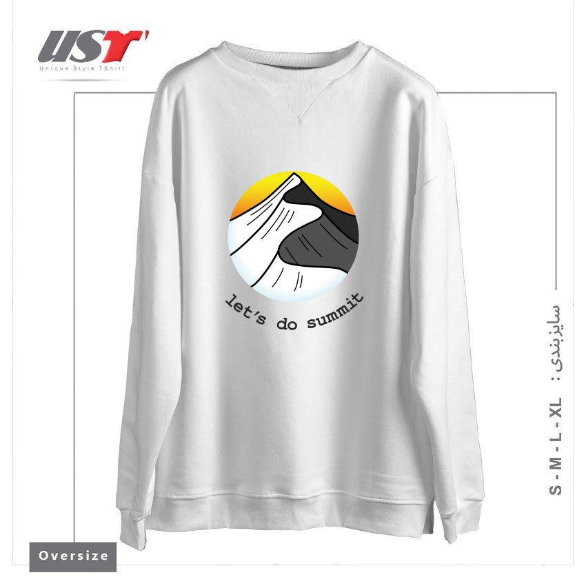 سوییشرت اورسایز طرح LET'S DO SUMMIT (ON LIGHT)