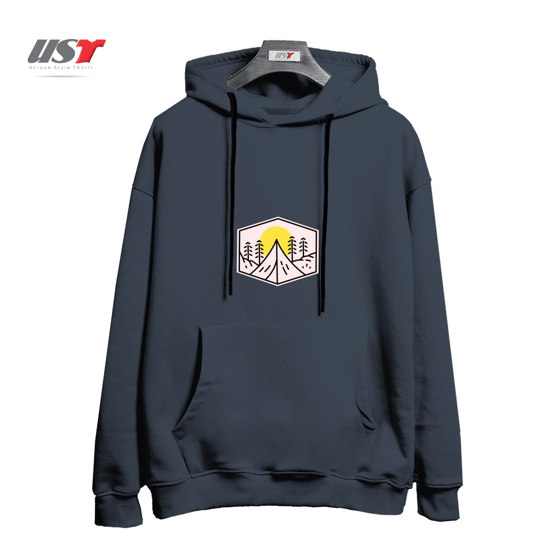 طرح MOUNTAIN PEAK هودی اورسایزرنگ دودی