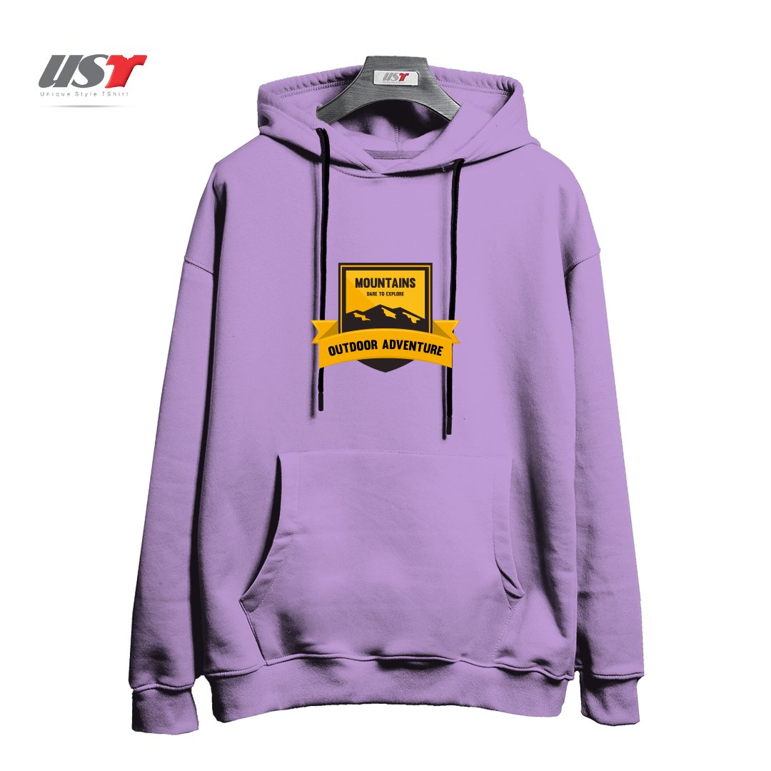 هودی اورسایز طرح MOUNTAINS DARE TO EXPLORE T-SHIRT