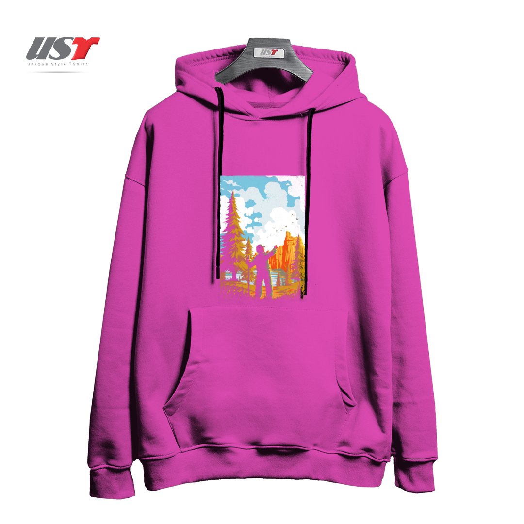 طرح NATIONAL PARK TRADITIONAL DESIGN1165415 هودی اورسایزرنگ صورتی