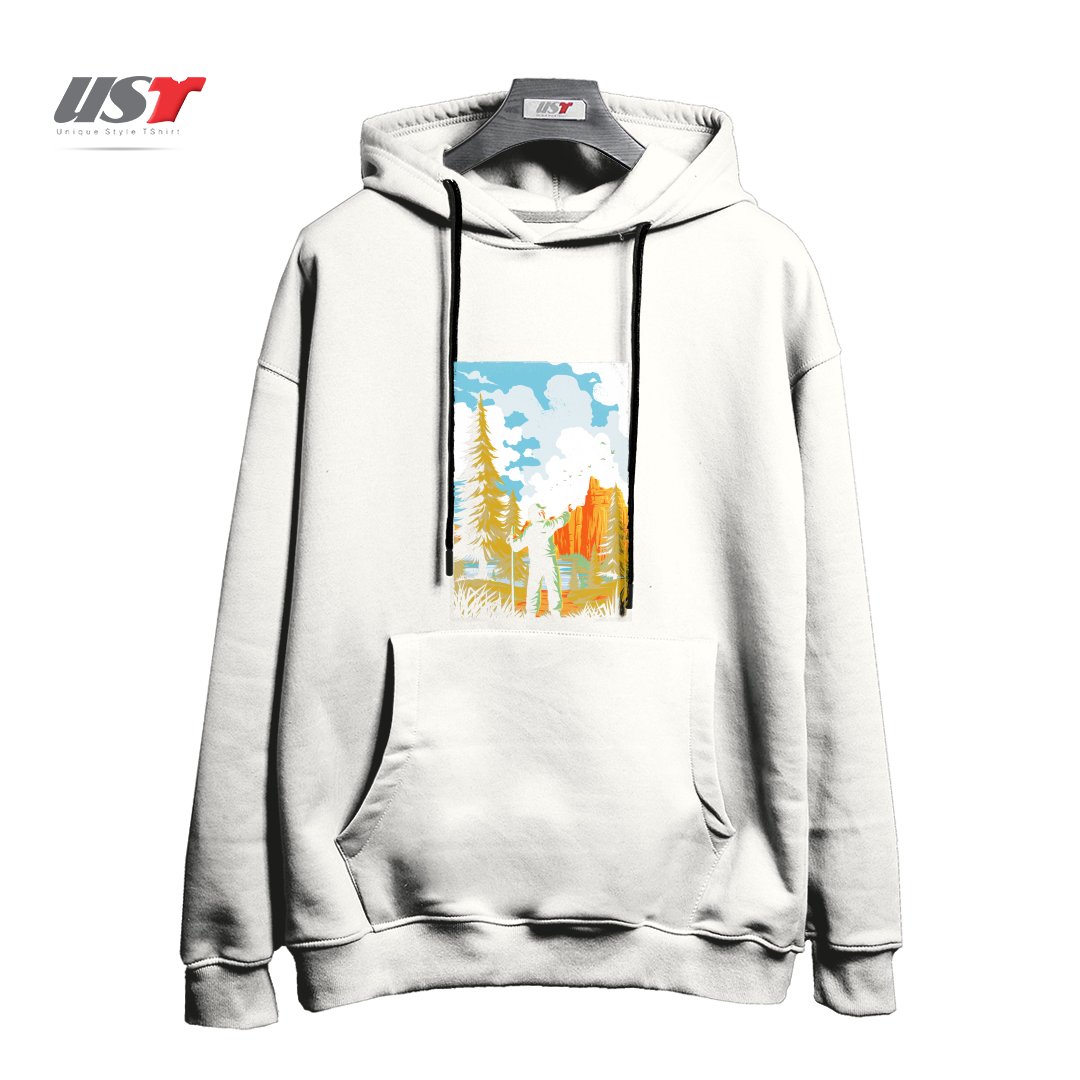 طرح NATIONAL PARK TRADITIONAL DESIGN1165415 هودی اورسایزرنگ سفید