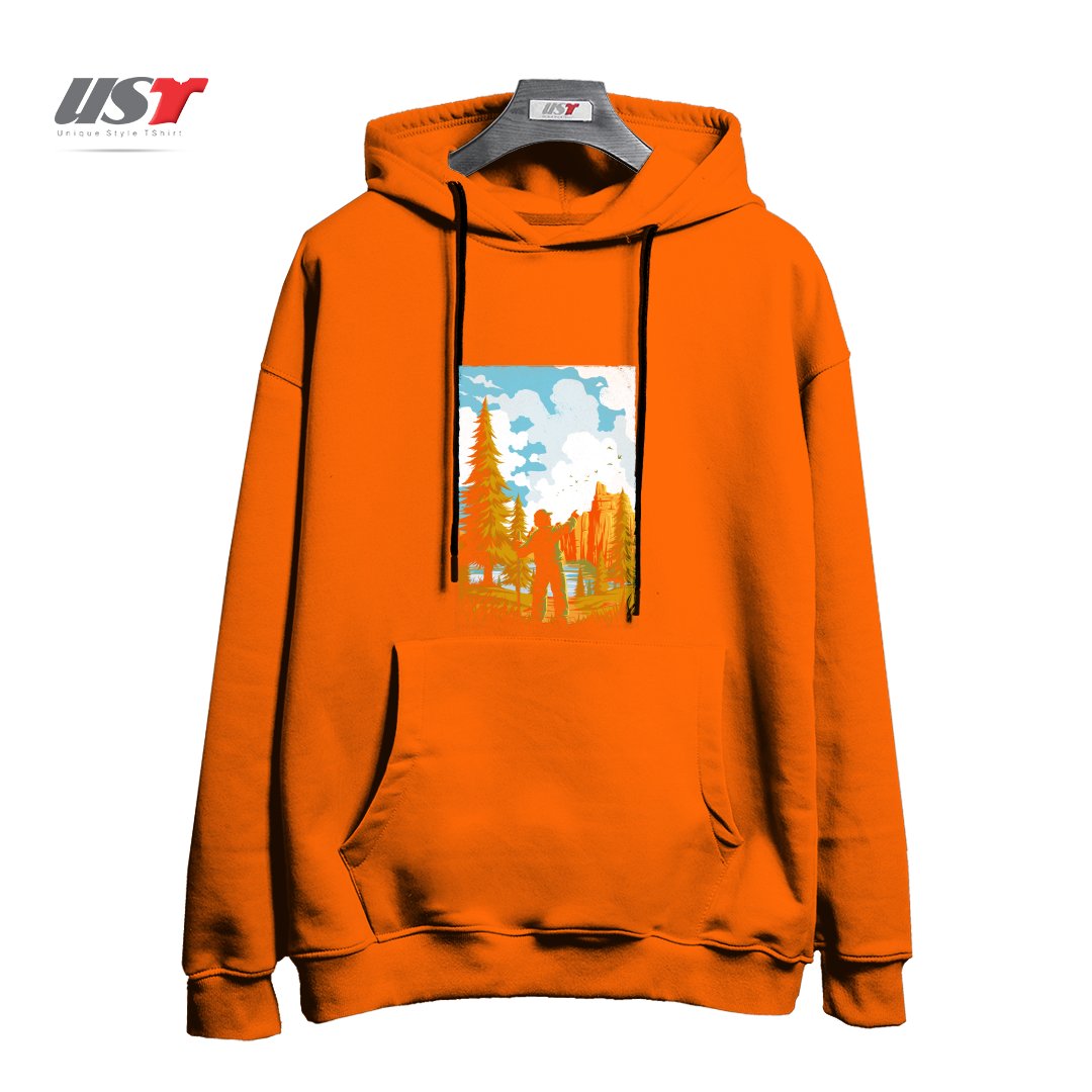 طرح NATIONAL PARK TRADITIONAL DESIGN1165415 هودی اورسایزرنگ نارنجی