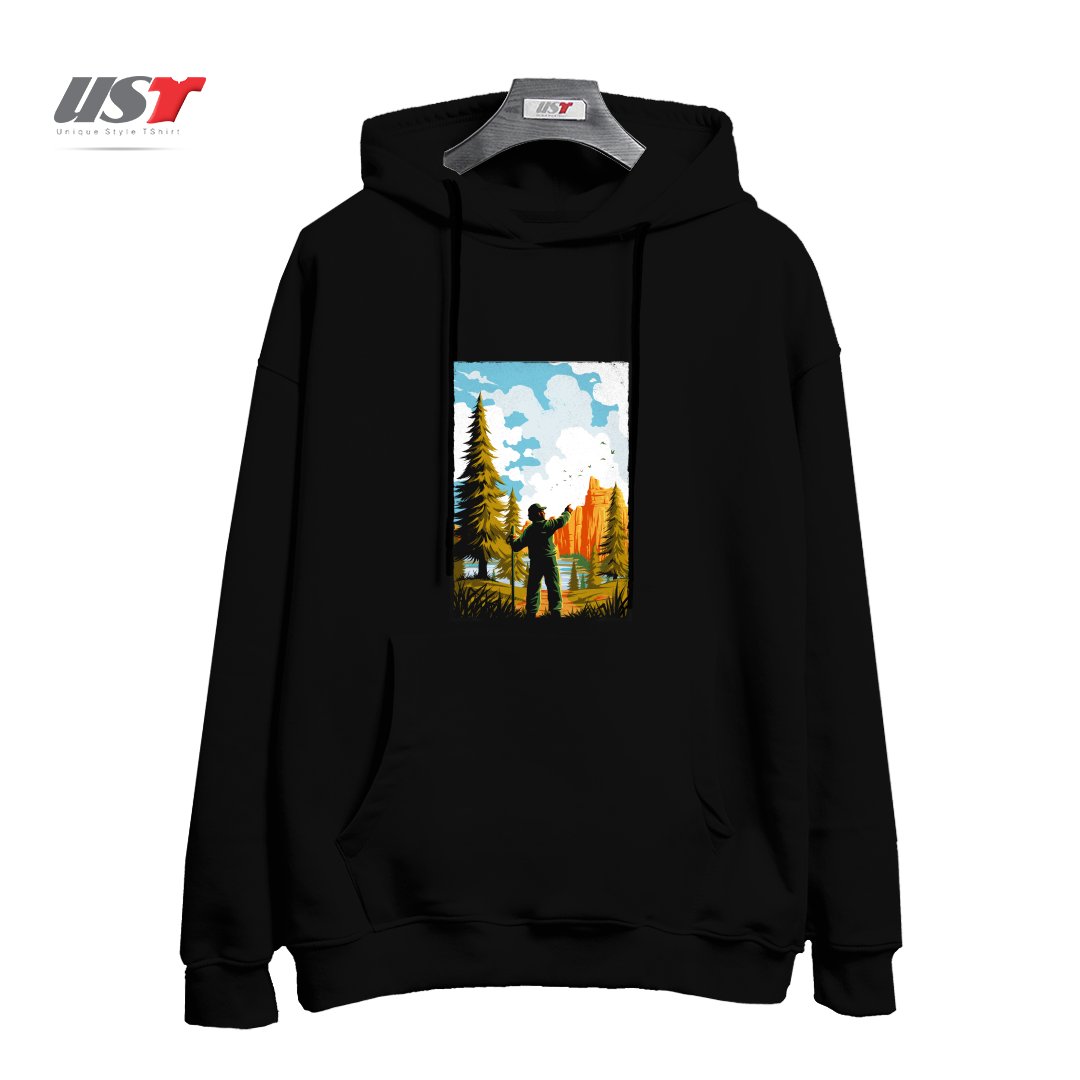 طرح NATIONAL PARK TRADITIONAL DESIGN1165415 هودی اورسایزرنگ مشکی