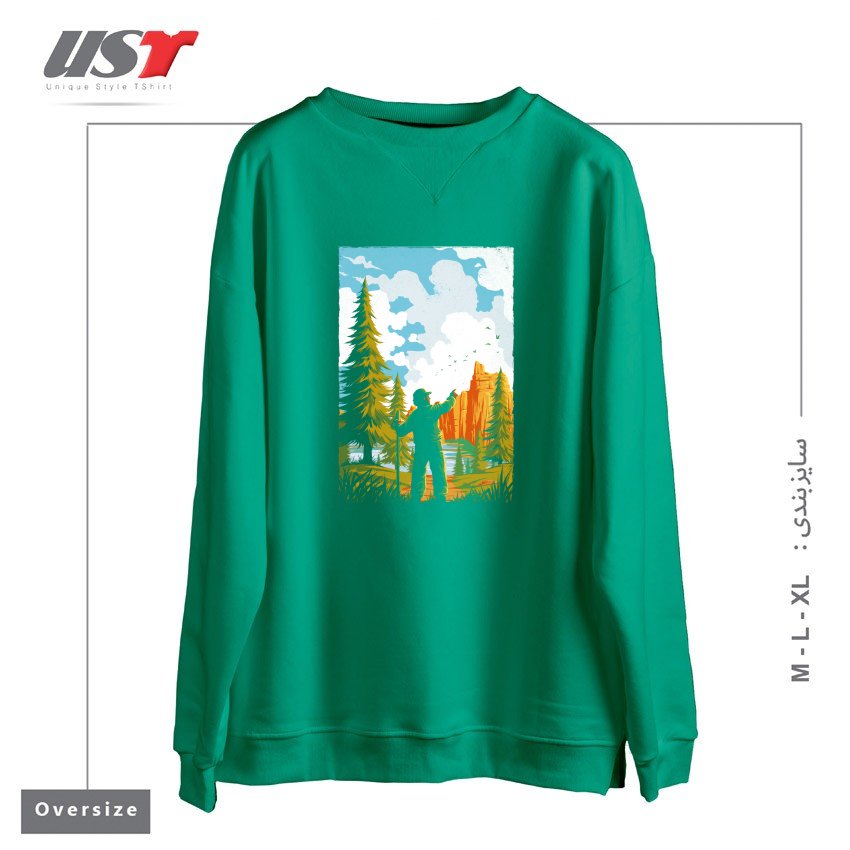 سوییشرت اورسایز طرح NATIONAL PARK TRADITIONAL DESIGN1165415