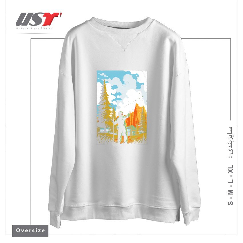 سوییشرت اورسایز طرح NATIONAL PARK TRADITIONAL DESIGN1165415