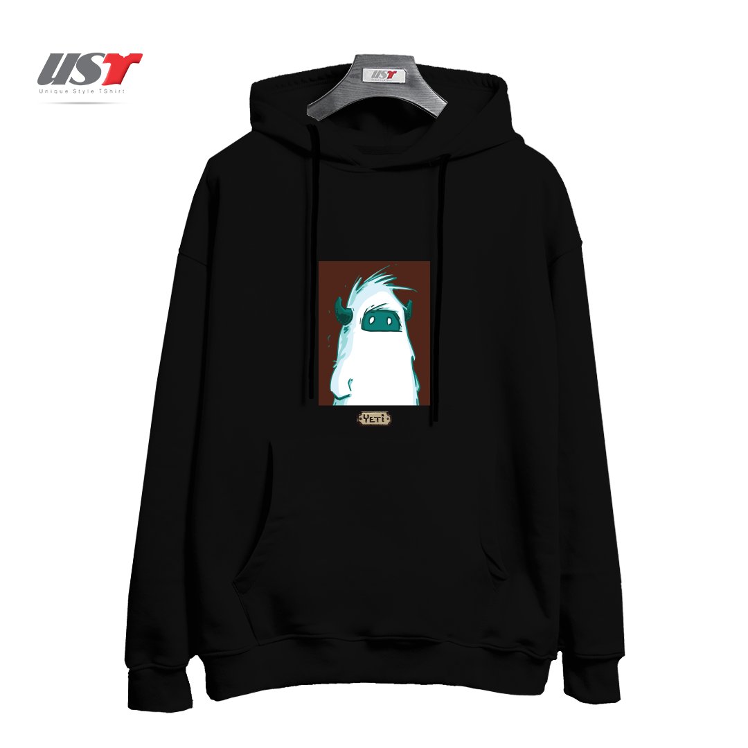 طرح YETI PORTRAIT - FROM SASQANDYETI.CA215165 هودی اورسایزرنگ مشکی