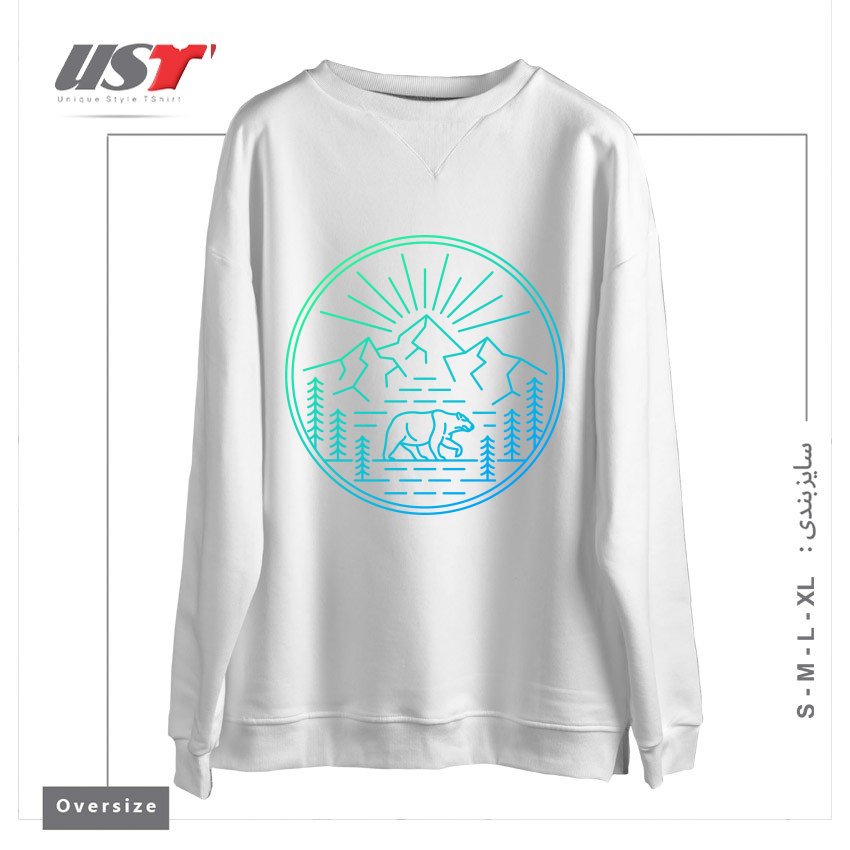 سوییشرت اورسایز طرح WILDERNESS BEAR