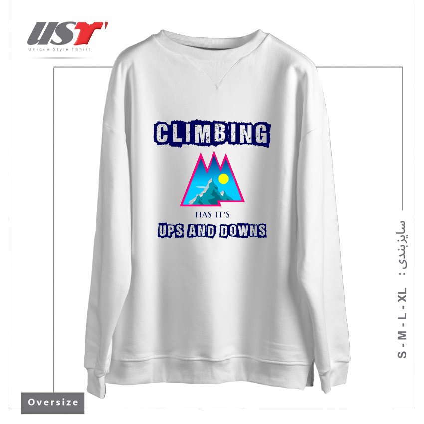 سوییشرت اورسایز طرح UPS AND DOWNS