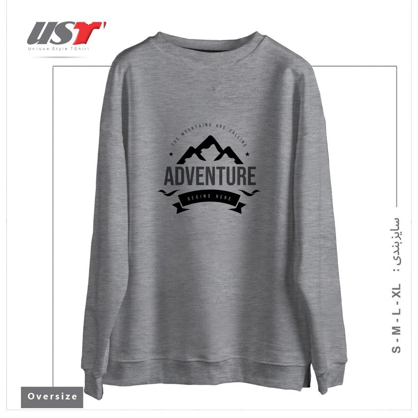 سوییشرت اورسایز طرح THE MOUNTAINS ARE CALLING T-SHIRT