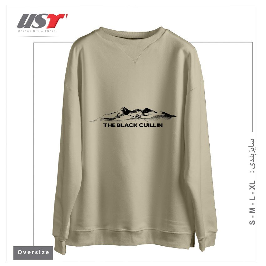 طرح THE BLACK CUILLIN - ISLE OF SKYE سوییشرت اورسایزرنگ نخودی