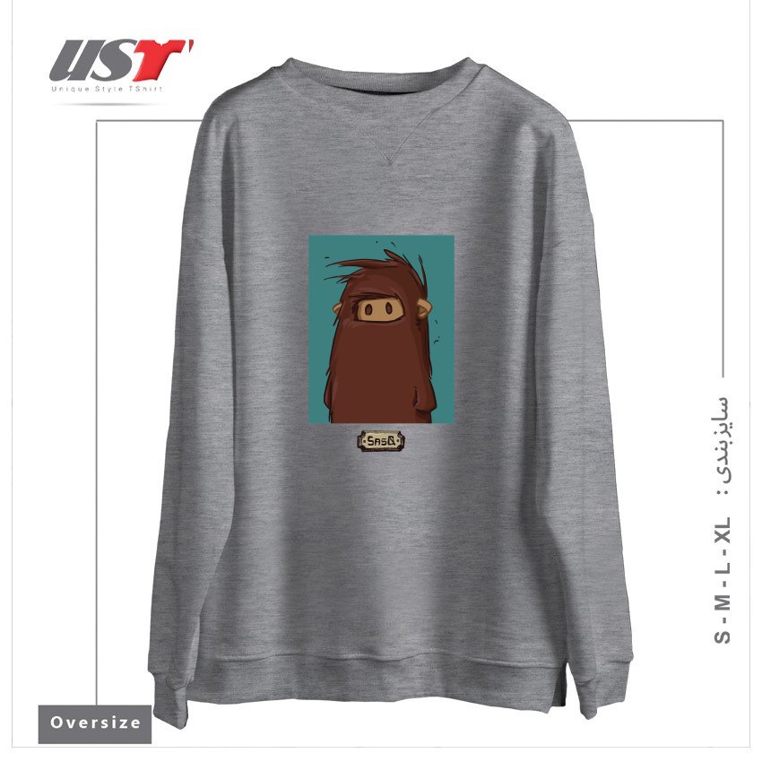 سوییشرت اورسایز طرح SASQ PORTRAIT - FROM SASQANDYETI.CA
