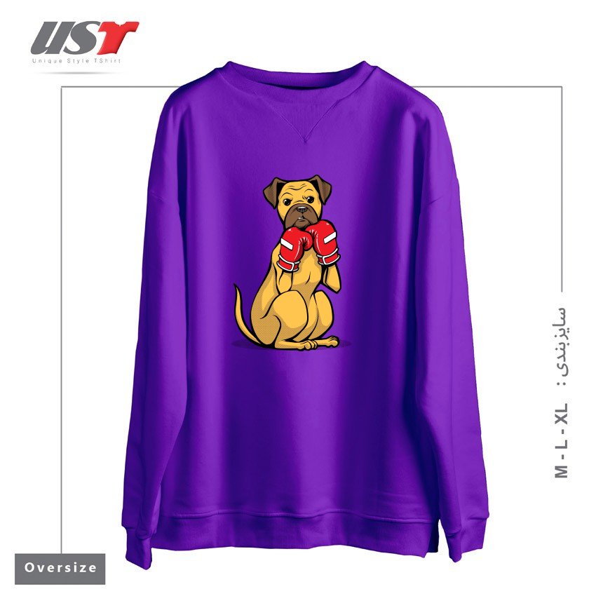 سوییشرت اورسایز طرح BOXING BOXER