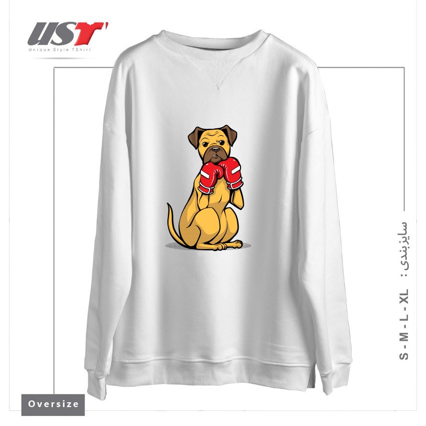 سوییشرت اورسایز طرح BOXING BOXER