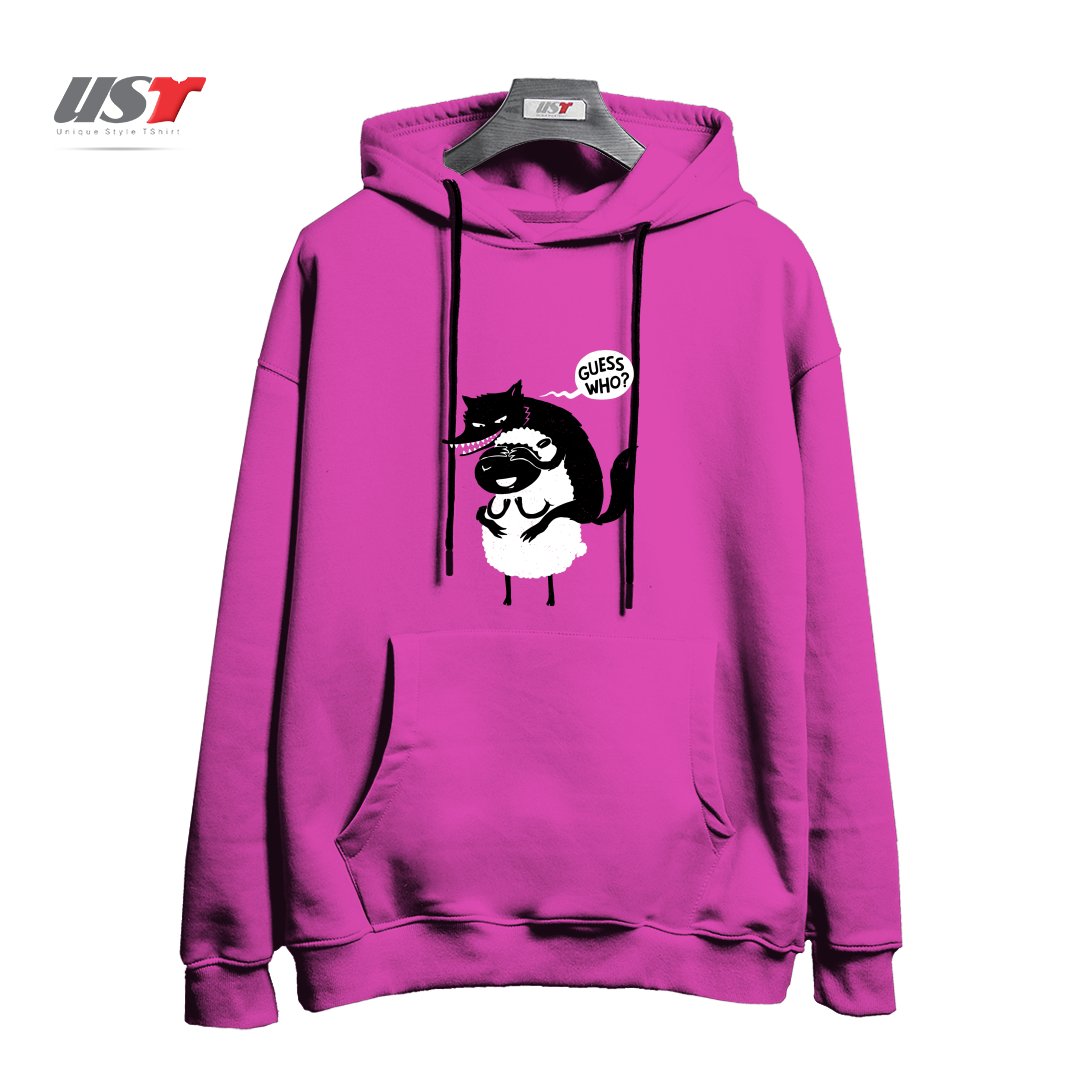 هودی اورسایز طرح GUESS WHO