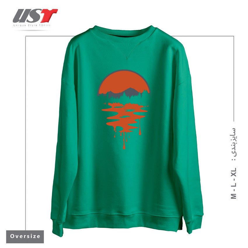 سوییشرت اورسایز طرح OUTDOOR SUNSET
