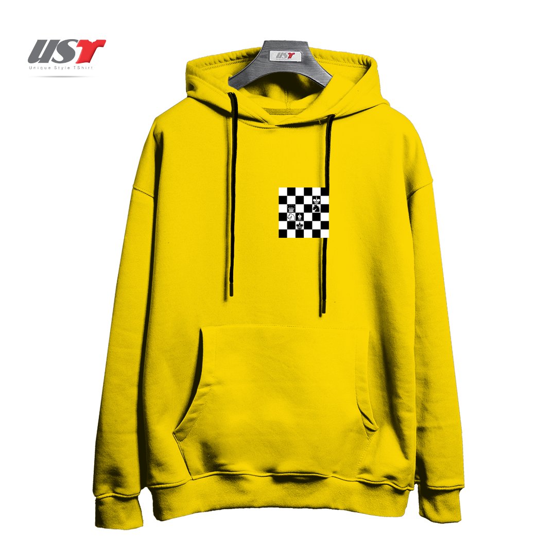 طرح CHESS NOT DEAD! هودی اورسایزرنگ زرد