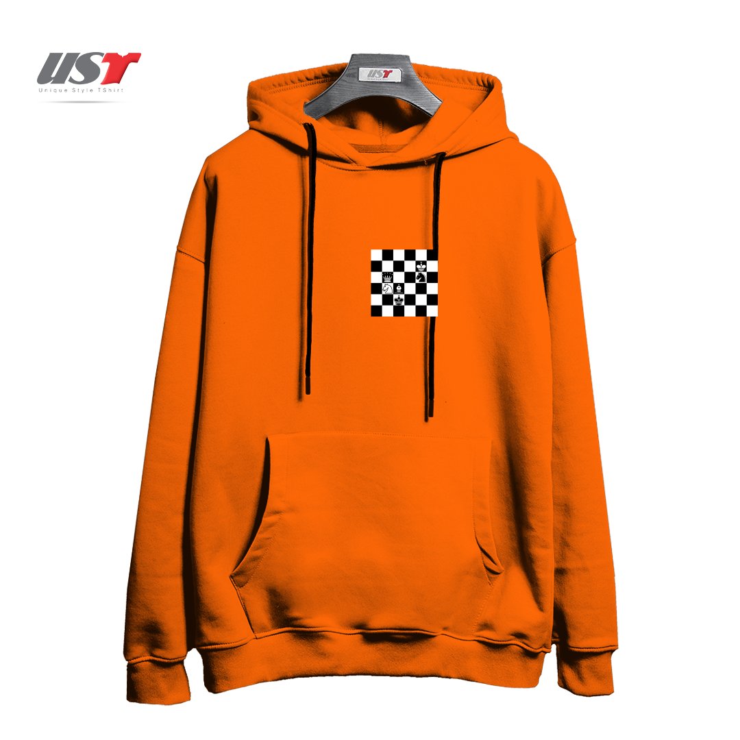 طرح CHESS NOT DEAD! هودی اورسایزرنگ نارنجی