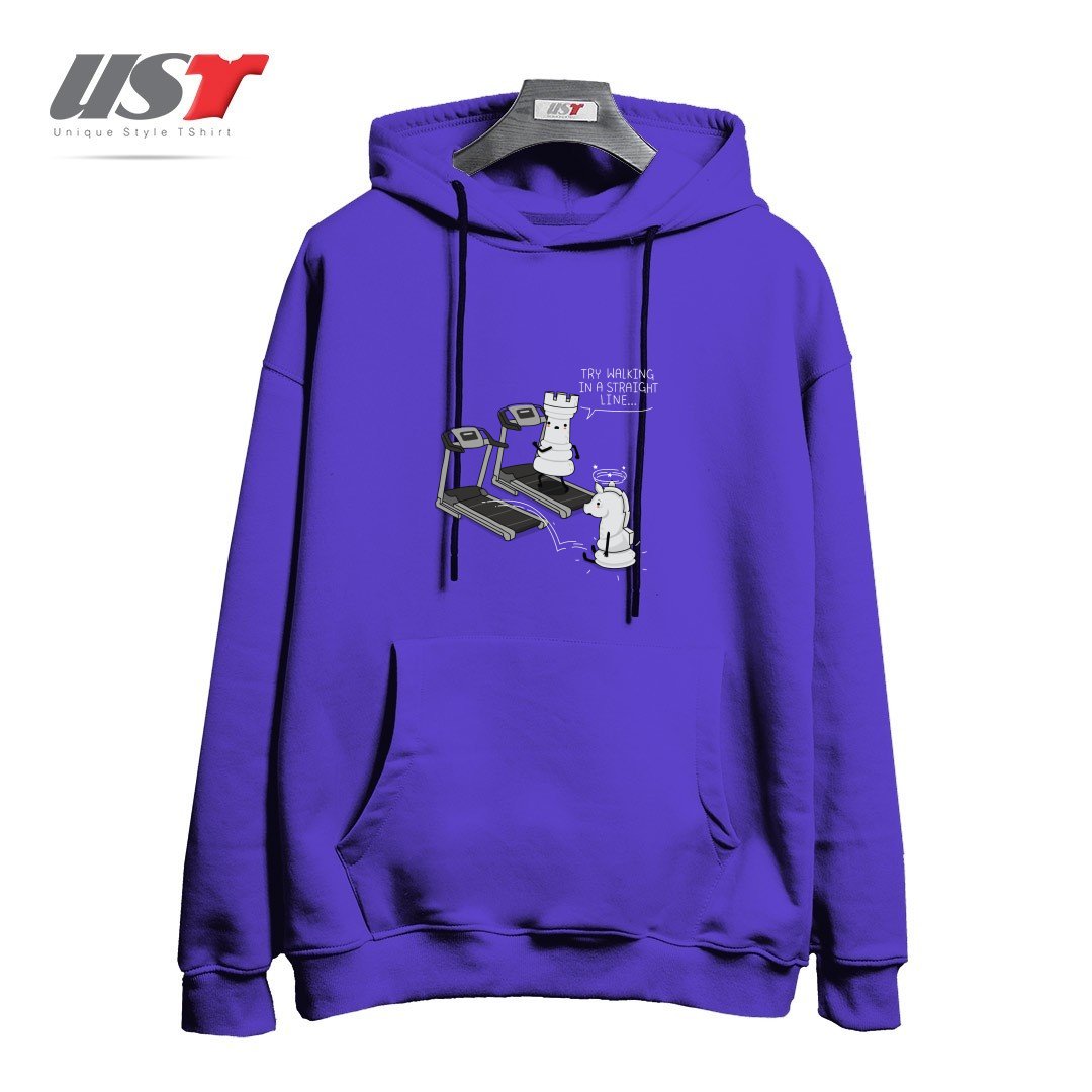 طرح IN A STRAIGHT LINE هودی اورسایزرنگ بنفش