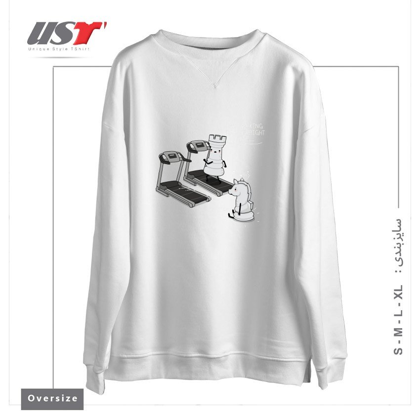 سوییشرت اورسایز طرح IN A STRAIGHT LINE