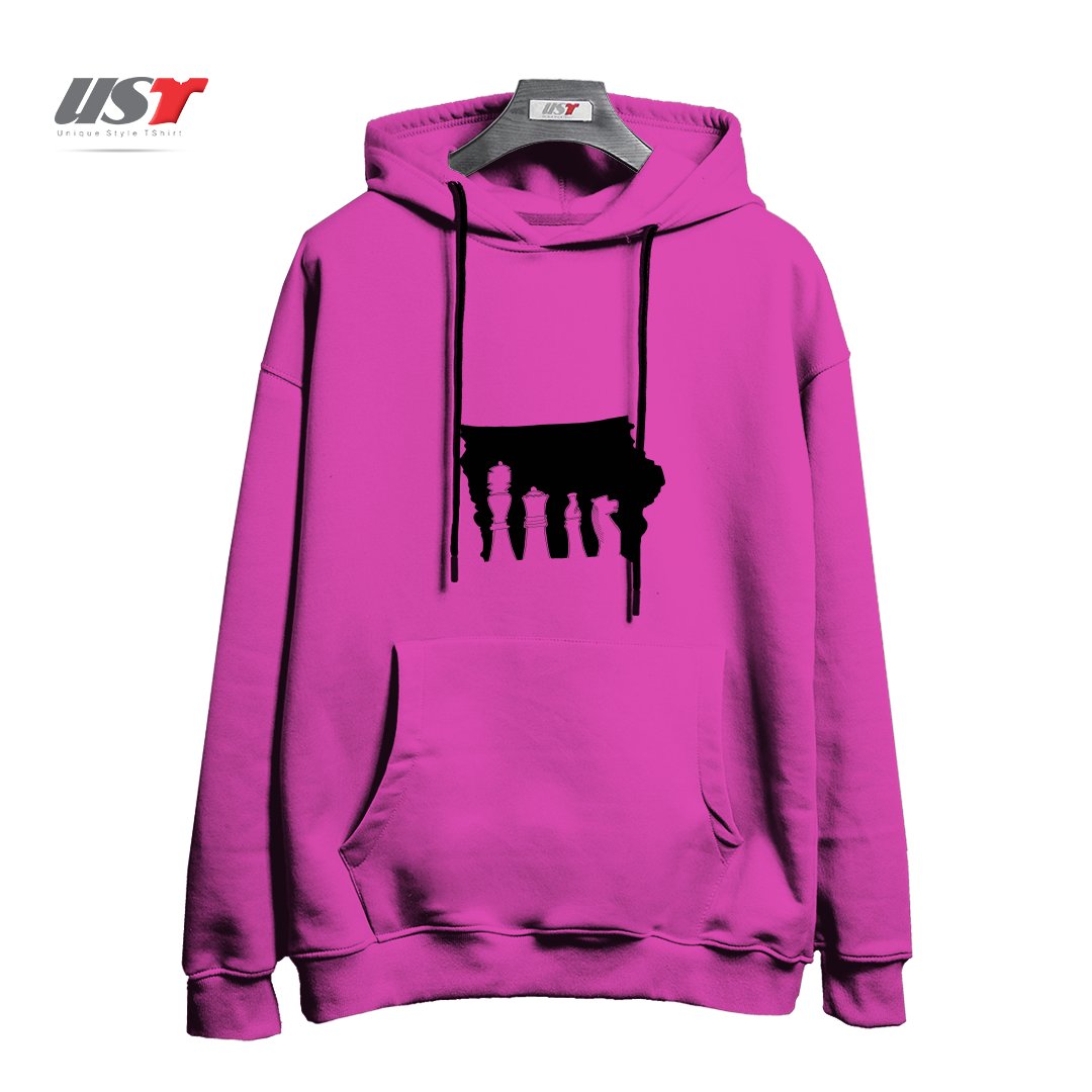 طرح IOWA CHESS هودی اورسایزرنگ صورتی