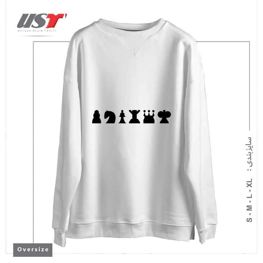 سوییشرت اورسایز طرح PIECES.