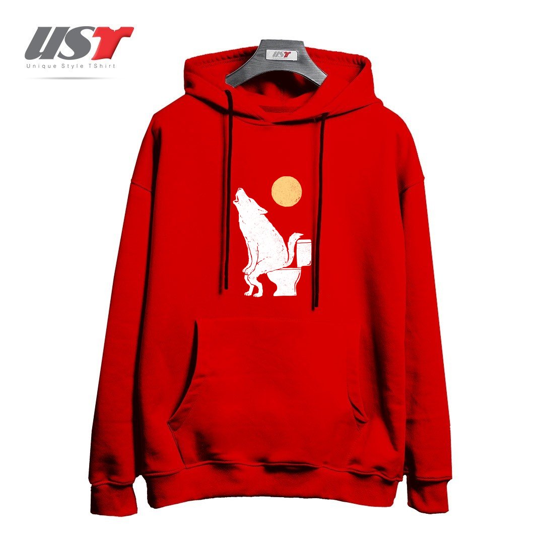 هودی اورسایز طرح HOWLING AT NIGHT