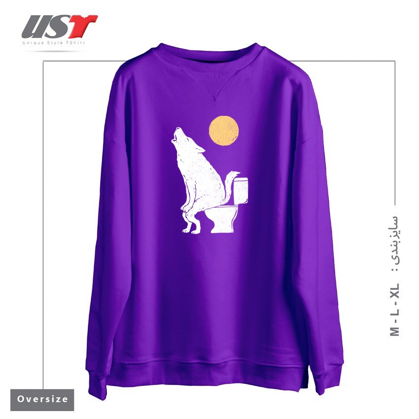 سوییشرت اورسایز طرح HOWLING AT NIGHT