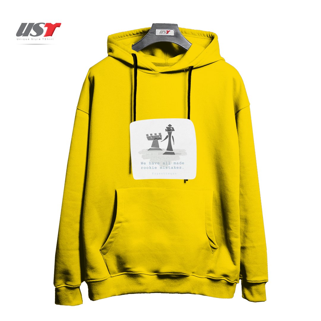 طرح ROOKIE MISTAKE هودی اورسایزرنگ زرد