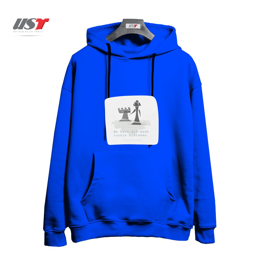 طرح ROOKIE MISTAKE هودی اورسایزرنگ آبی شالی