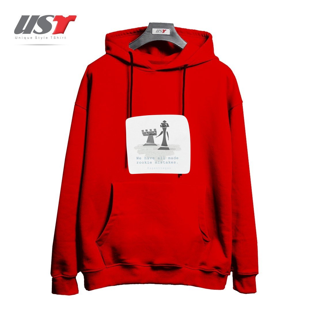 طرح ROOKIE MISTAKE هودی اورسایزرنگ قرمز