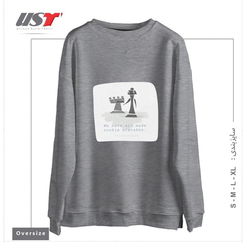 سوییشرت اورسایز طرح ROOKIE MISTAKE