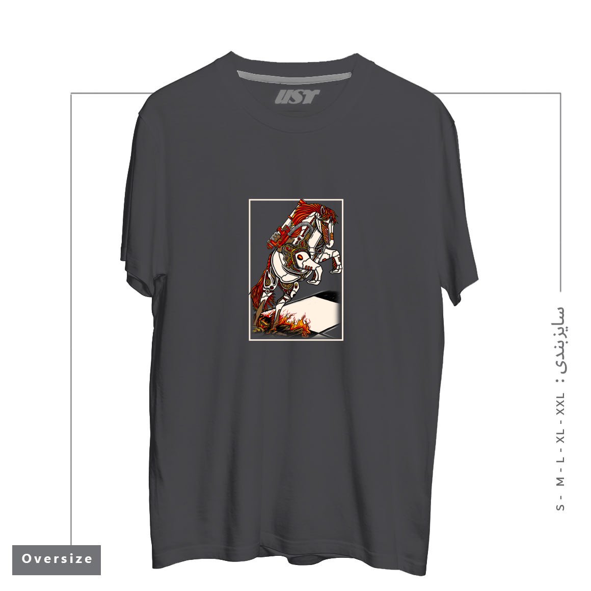 طرح THE DARKNESS KNIGHT تیشرت اورسایزرنگ دودی