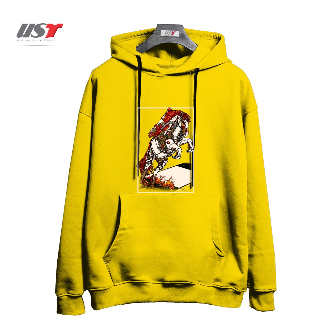 طرح THE DARKNESS KNIGHT هودی اورسایزرنگ زرد