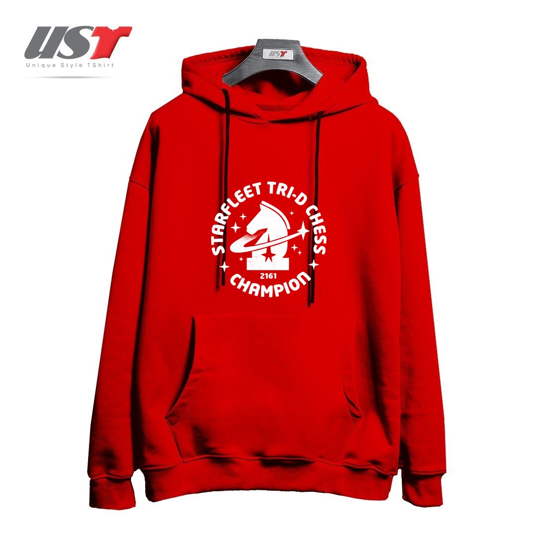طرح TRI-D CHESS CHAMPION هودی اورسایزرنگ قرمز