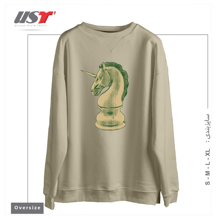 سوییشرت اورسایز طرح UNICORN KNIGHT