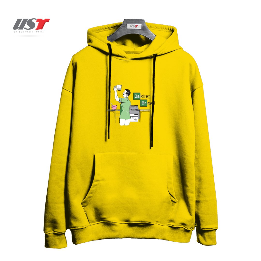 طرح BAKING BREAD هودی اورسایزرنگ زرد