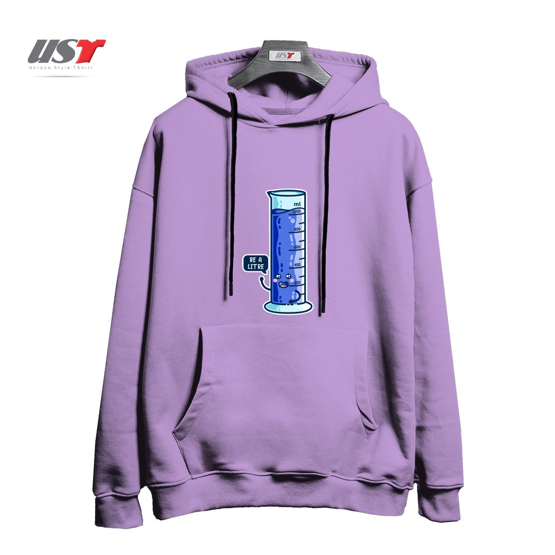 هودی اورسایز طرح BE A LITRE GRADUATED CYLINDER