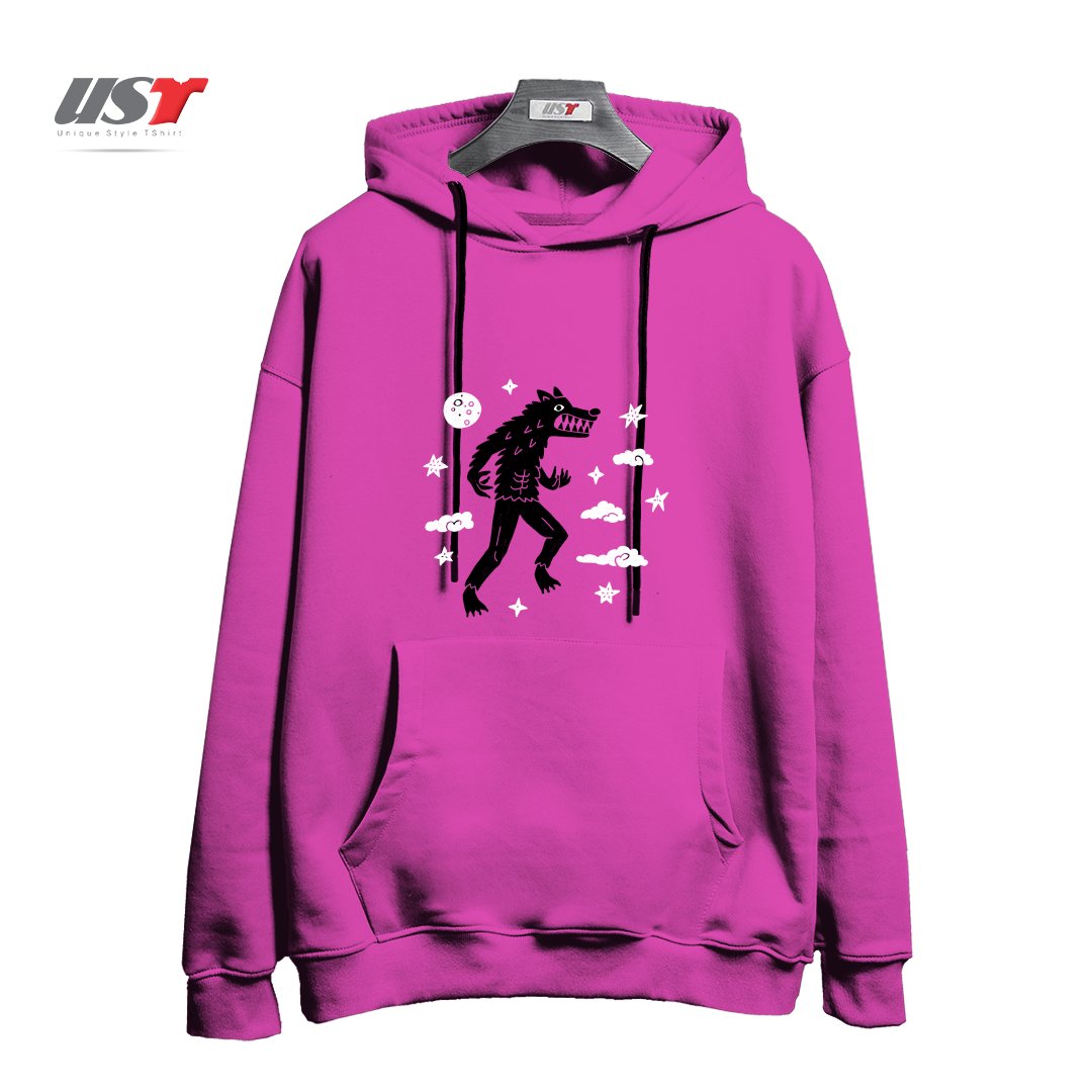 هودی اورسایز طرح I WANT TO BELIEVE IN... WEREWOLVES