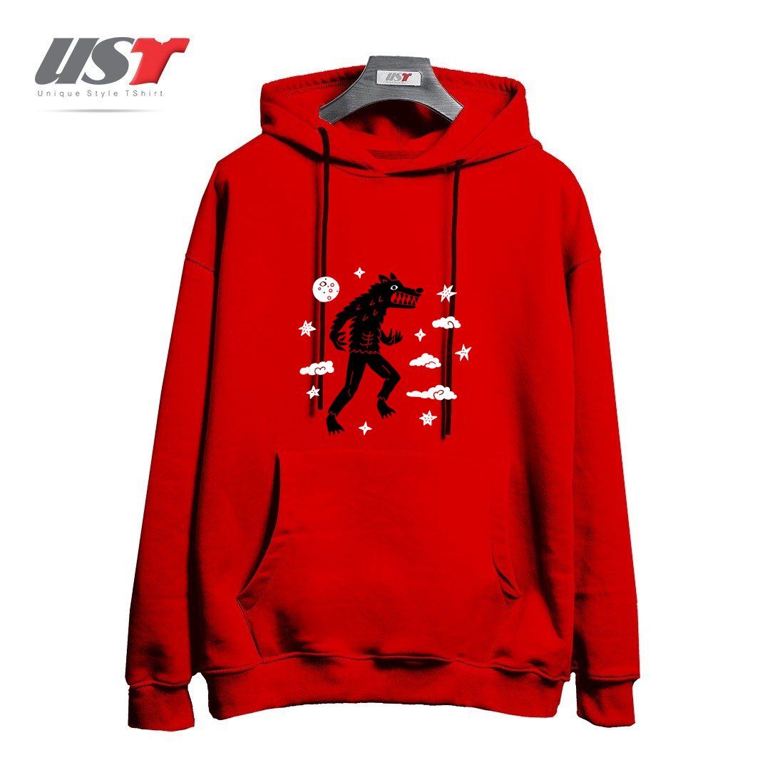 هودی اورسایز طرح I WANT TO BELIEVE IN... WEREWOLVES