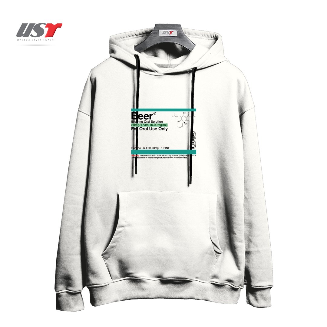 طرح BREWING ORAL SOLUTION هودی اورسایزرنگ سفید