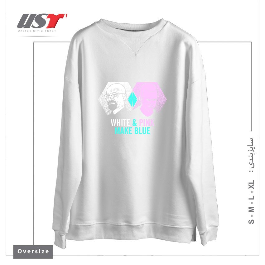 سوییشرت اورسایز طرح BREAKING BLUE