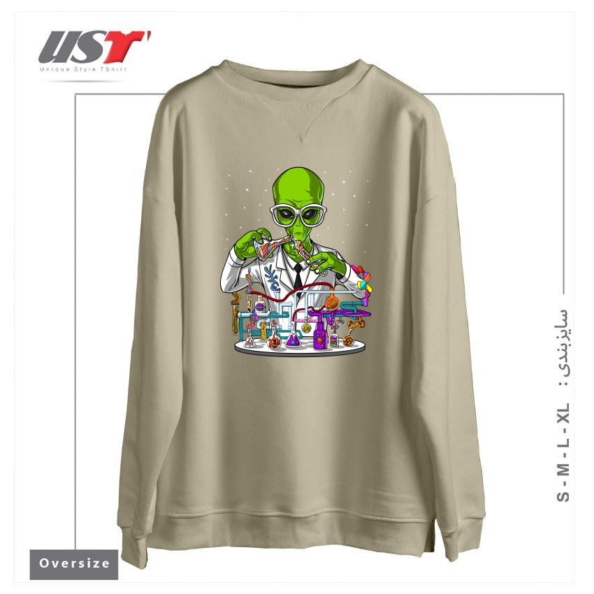 سوییشرت اورسایز طرح CHEMISTRY ALIEN