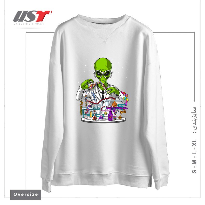 سوییشرت اورسایز طرح CHEMISTRY ALIEN