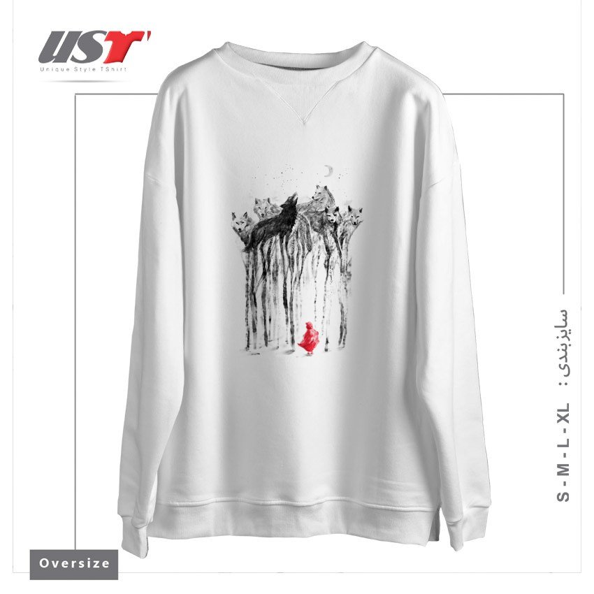 سوییشرت اورسایز طرح INTO THE WOODS - 38SUNSETS