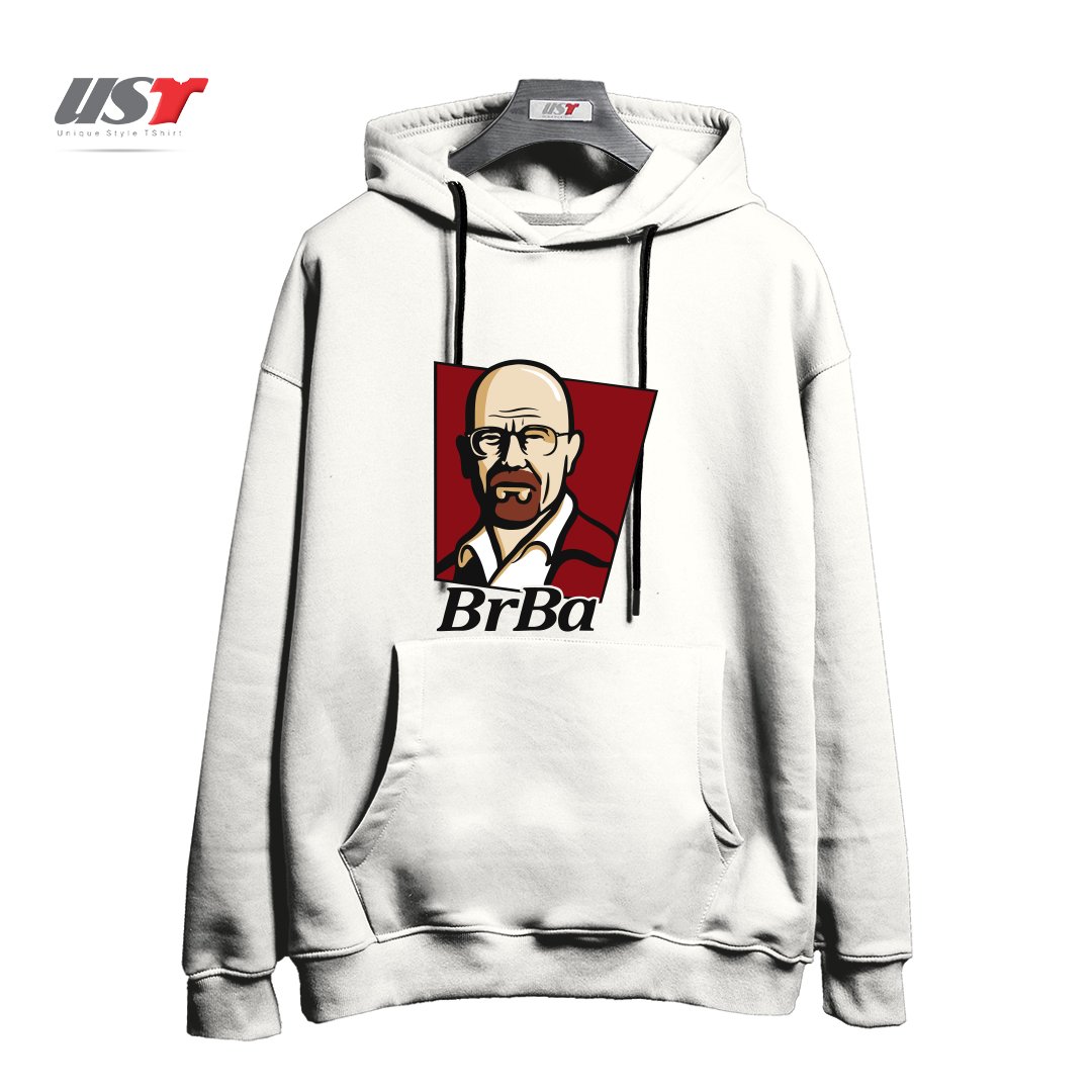 طرح WALTER WHITE BREAKING BAD هودی اورسایزرنگ سفید